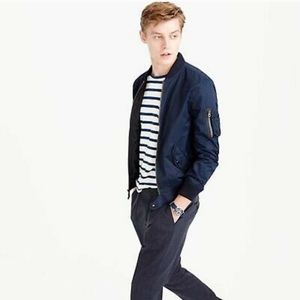 J. Crew Wallace & Barnes Navy Bomber Jacket size small